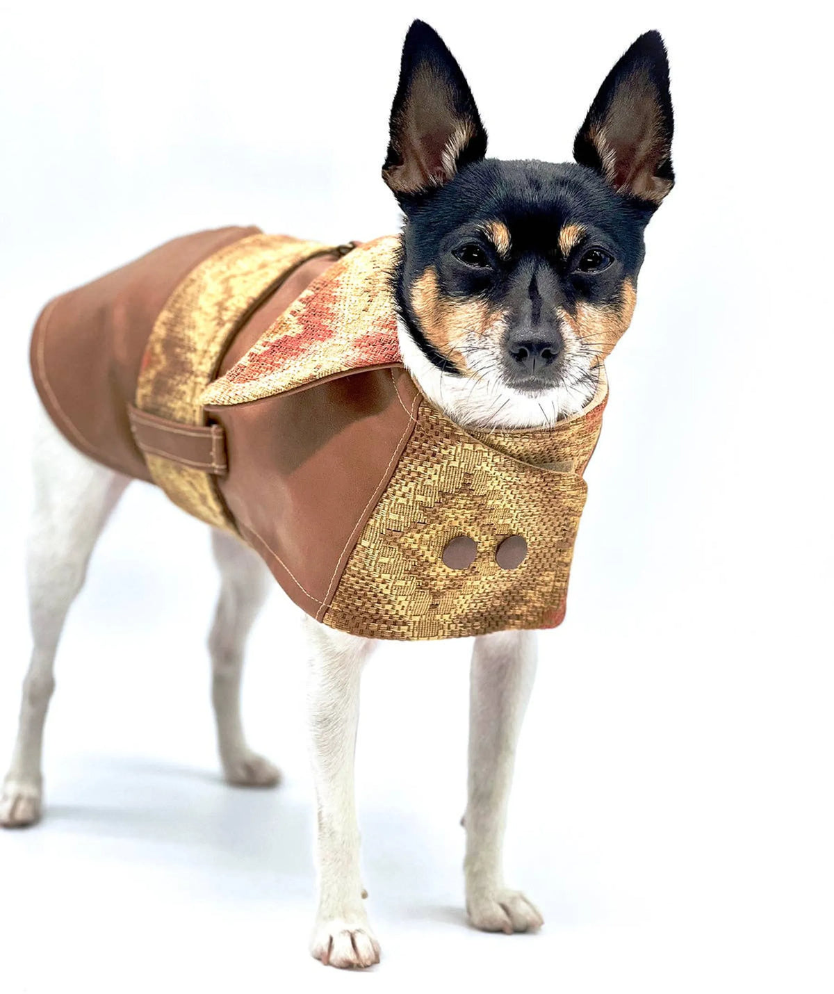 DCNY Vegan Faux Leather Southwest Coat