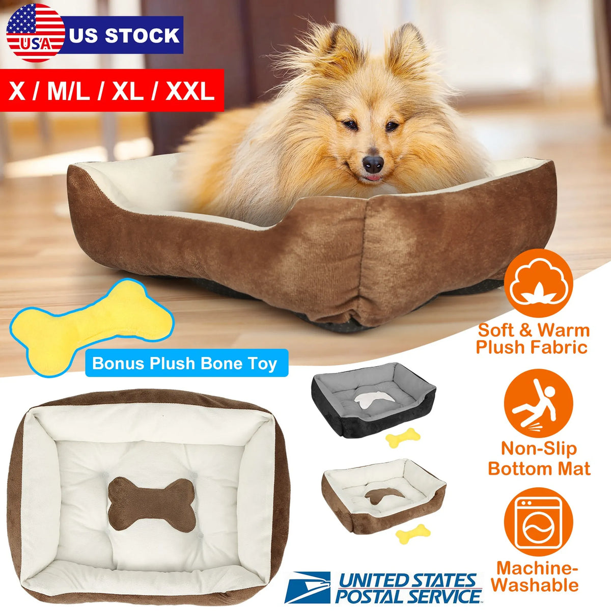 Pet Dog Bed Soft Warm Fleece Puppy