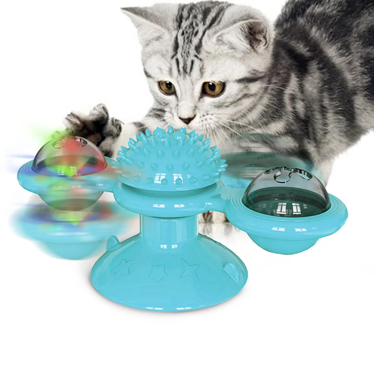 Windmill Cat Toy Turntable Interactive Teasing Pet Toy