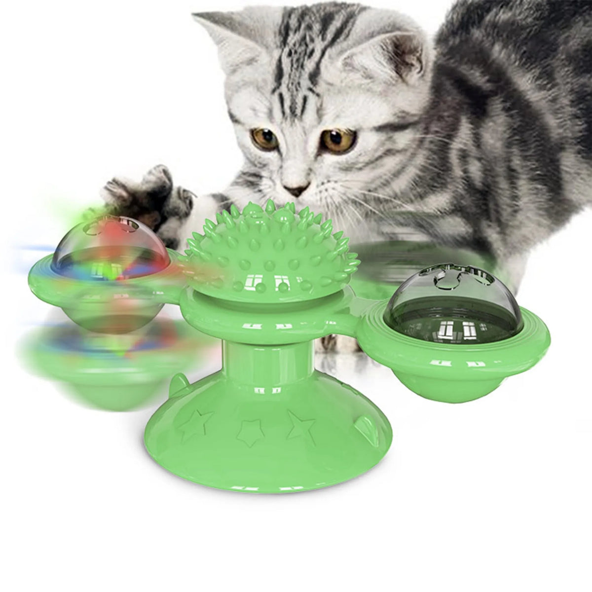 Windmill Cat Toy Turntable Interactive Teasing Pet Toy