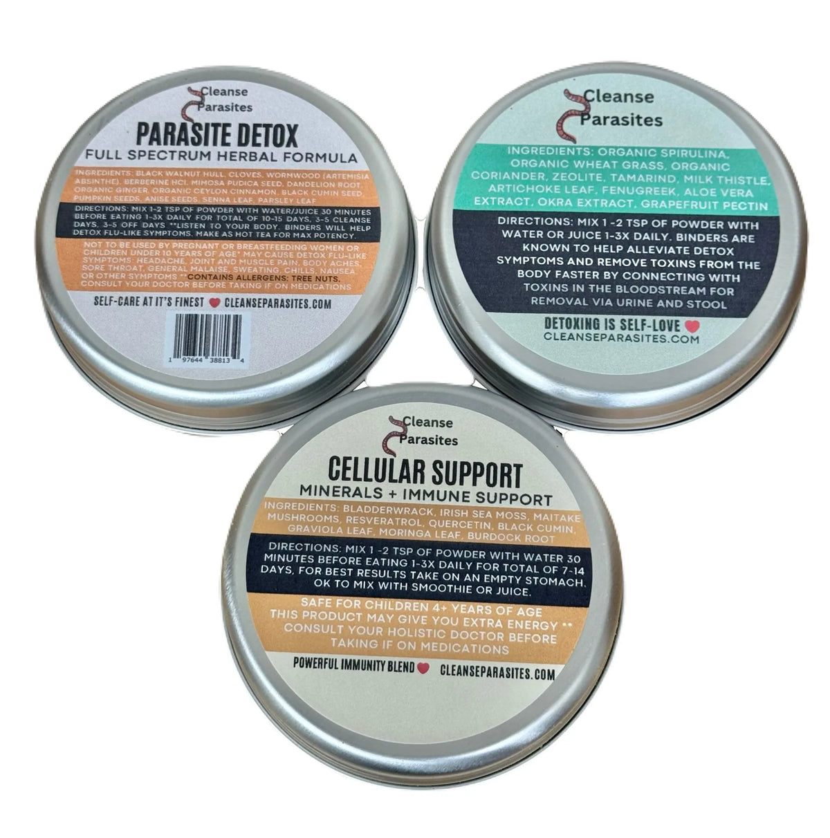 Parasite Cleanse, Super Binders, Cellular Superfood